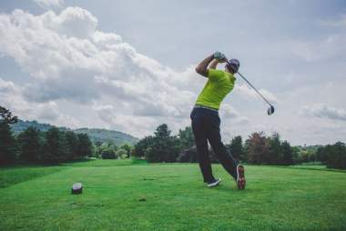 golfeur en action